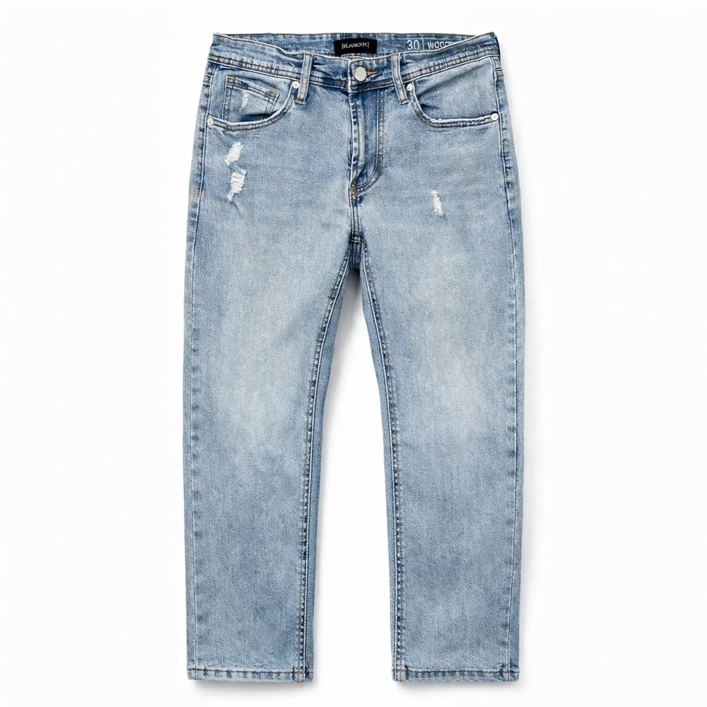 BlankNYC Wooster Slim Straight Distressed Jeans 30